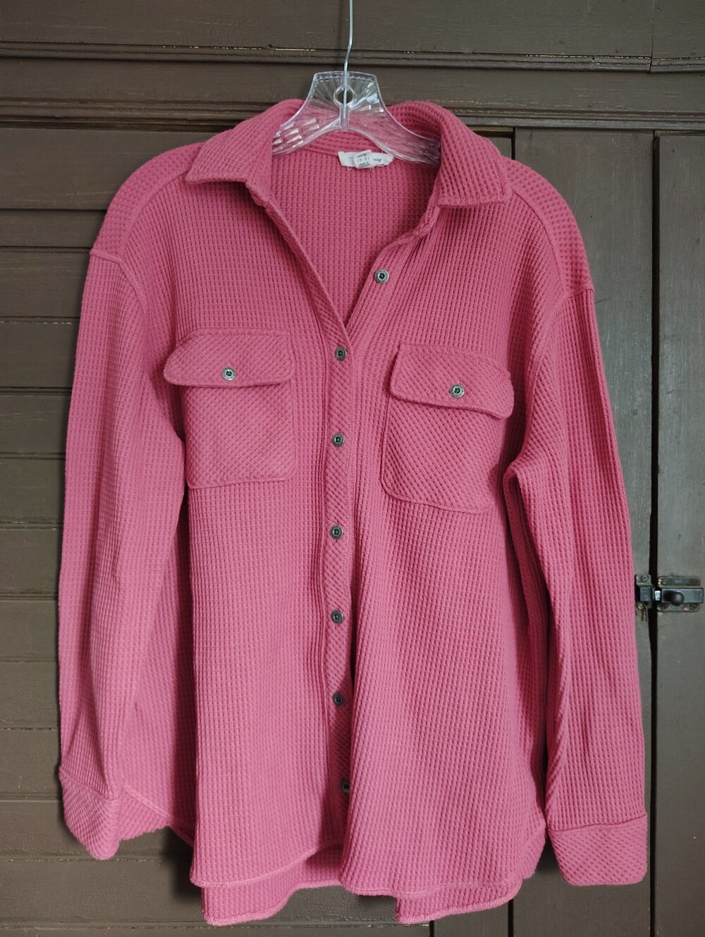 Beachlunchlounge Waffle Knit Pink Shacket Size XS